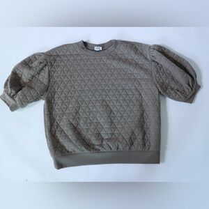 a new day Quilted Gray Sweatshirt